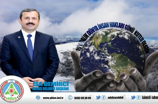 Başkan Demirci'den "10 Aralık İnsan Hakları" Günü Mesajı